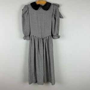 Vintage Kim Originals Houndstooth Dress With Bow Details sz 10